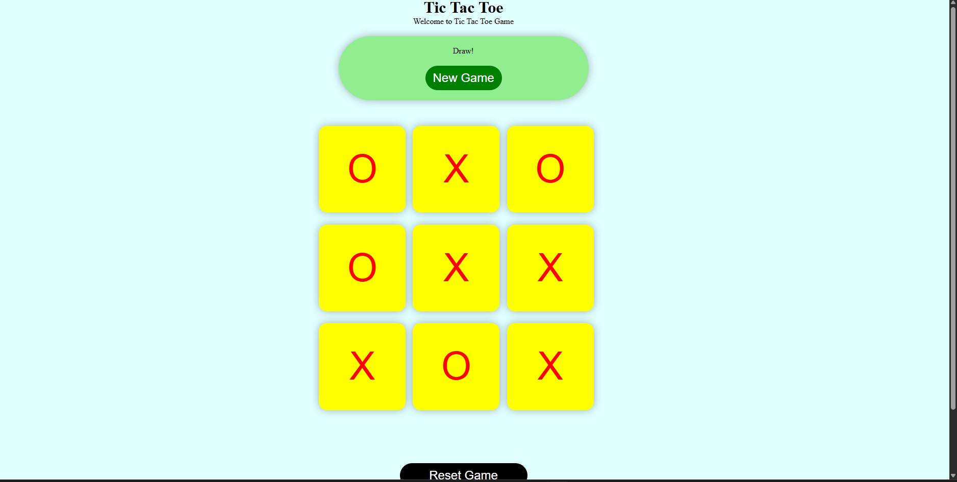 Tic Tac Toe Game